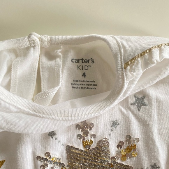 Carters long sleeve sequin snowflake top - Picture 3 of 3